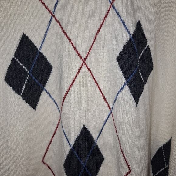 Vintage Lenor Romano Size Large Argyle Preppy Golf Tennis‎ Country Club Academia - Picture 4 of 5